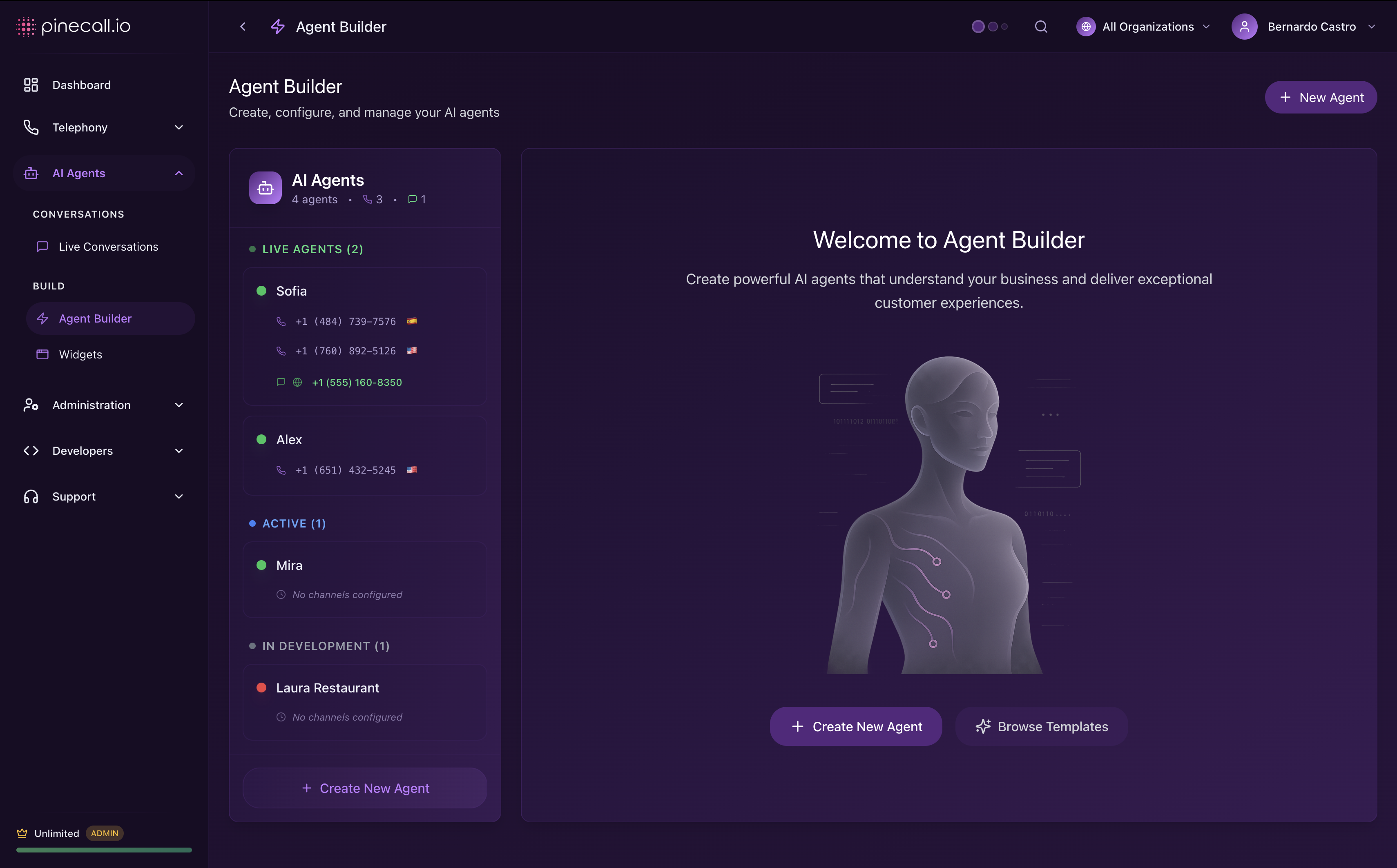 Pinecall Demo Preview